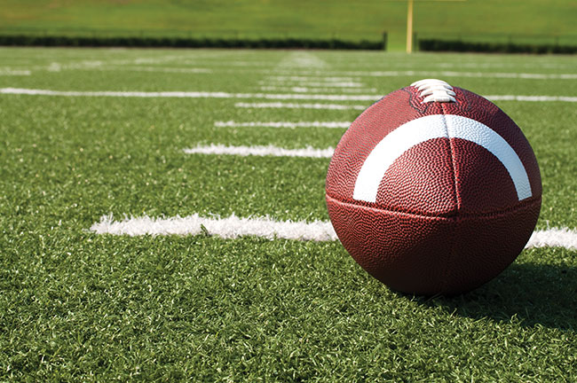 Old cheap football turf